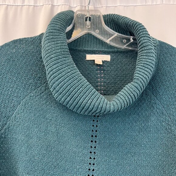 LC Lauren Conrad Womens Green Knitted Turtleneck Pullover Sweater Size Small - Picture 4 of 9